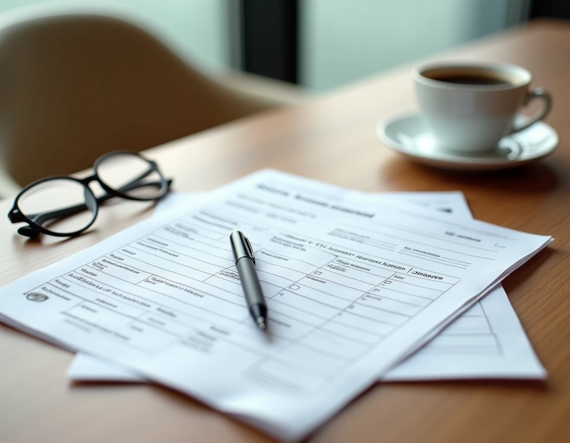 Documents administratifs pour la commission médicale du permis de conduire incluant formulaires et dossier médical